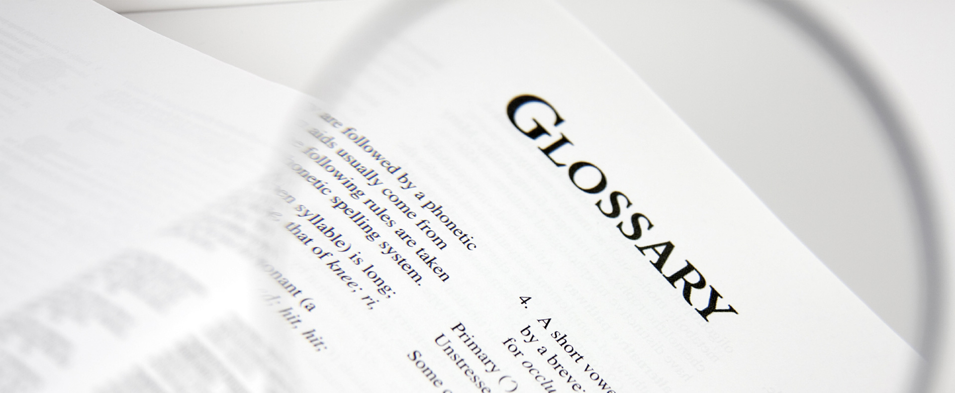 Glossary Banner